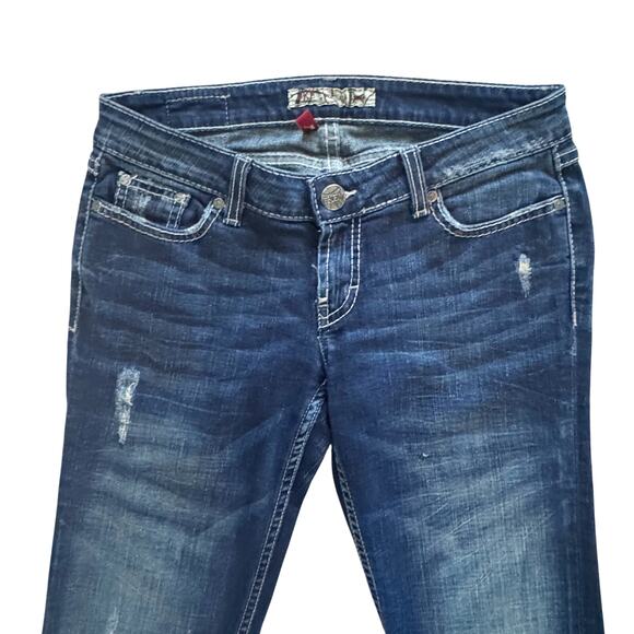 BKE Buckle Stella Boot Jeans Women's Sz 29 29x31 Blue Low Rise Bootcut cowgirl - Picture 2 of 16